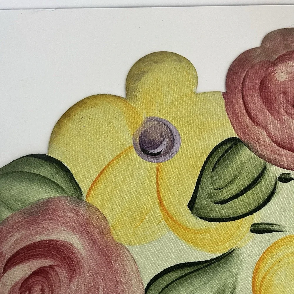 2002 Carole Shiber set 6 Artabilities handpainted vinyl placemats watering can